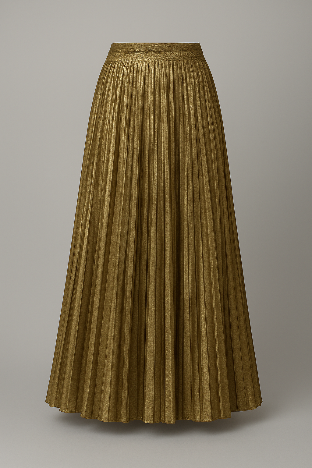 Saia Plissada Longa com Cintura Alta Feminina – Estilo Harajuku