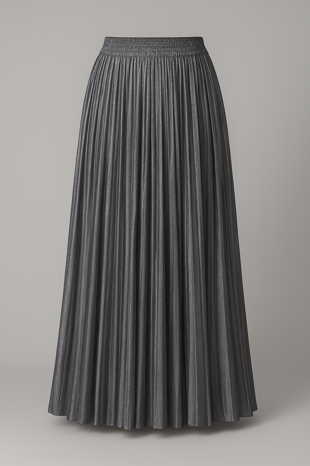 Saia Plissada Longa com Cintura Alta Feminina – Estilo Harajuku